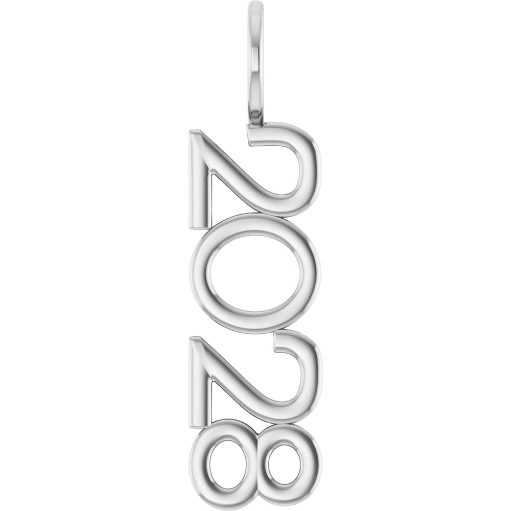 Sterling Silver 2028 Year Charm/Pendant