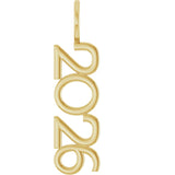 14K Yellow 2026 Year Charm/Pendant