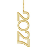 14K Yellow 2027 Year Charm/Pendant