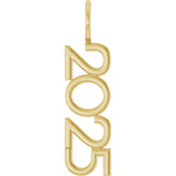 14K Yellow 2025 Year Charm/Pendant