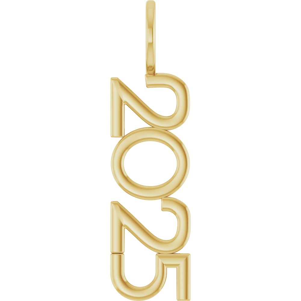 14K Yellow 2025 Year Charm/Pendant