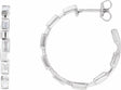 14K White 1 1/4 CTW Lab-Grown Diamond 24.5 mm Hoop Earrings