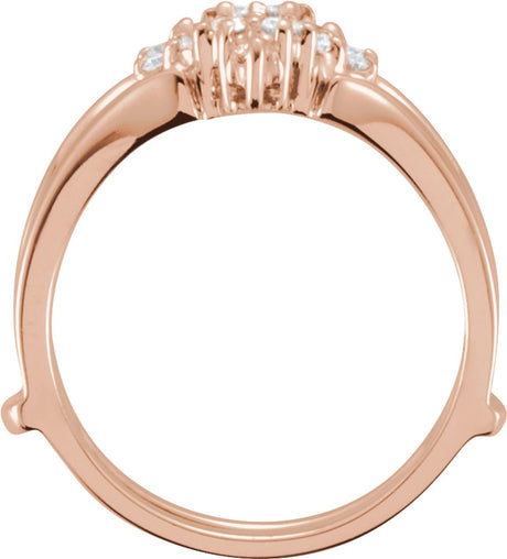 14K Rose Gold 1/4 CTW Natural Diamond Ring Guard
