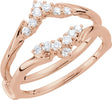 14K Rose Gold 1/4 CTW Natural Diamond Ring Guard
