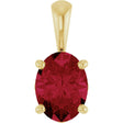 14K Yellow Gold Lab-Grown Ruby Pendant