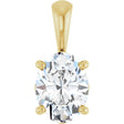 14K Yellow Gold 1 CT Oval Lab-Grown Diamond Pendant