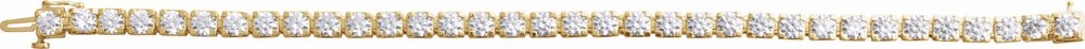 14K Yellow 10 CTW Lab-Grown Diamond Link 7 1/4" Bracelet