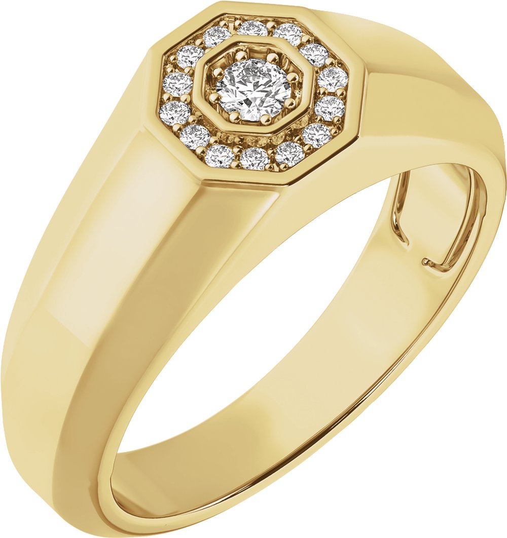 14K Yellow 1/5 CTW Lab-Grown Diamond Band