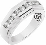 14K White 1/2 CTW Lab-Grown Diamond Band