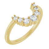 14K Yellow Gold 1/3 CTW Natural Diamond Contour Band