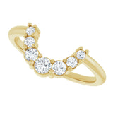 14K Yellow 1/3 CTW Natural Diamond Contour Band