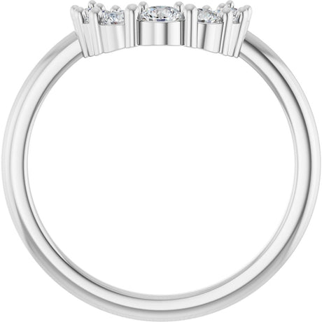 Platinum 1/3 CTW Natural Diamond Contour Band