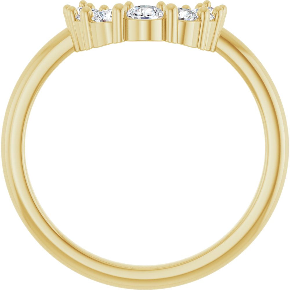 14K Yellow 1/3 CTW Lab-Grown Diamond Contour Band