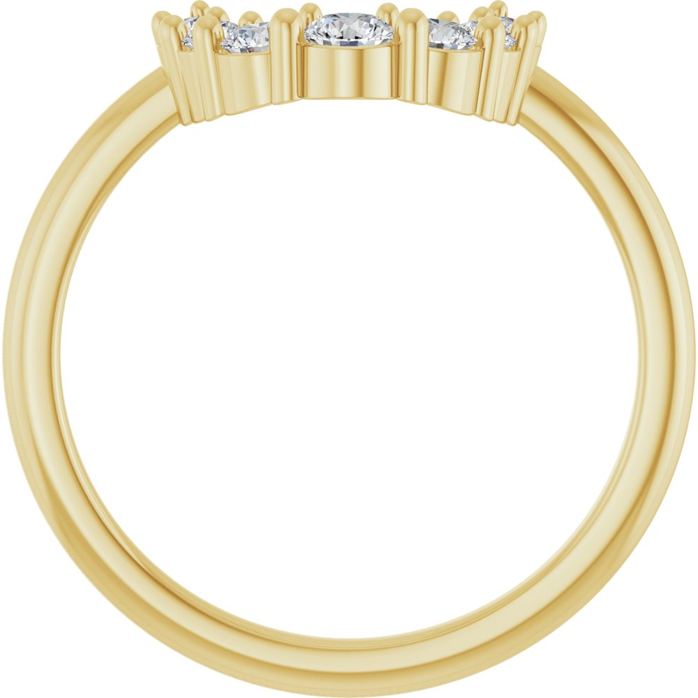 14K Yellow Gold 1/3 CTW Natural Diamond Contour Band