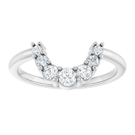 14K White Gold 1/3 CTW Lab-Grown Diamond Contour Band