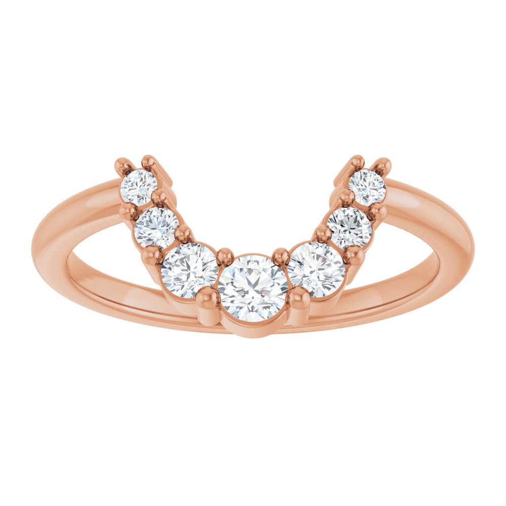 14K Rose Gold 1/3 CTW Natural Diamond Contour Band