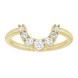 14K Yellow Gold 1/3 CTW Natural Diamond Contour Band
