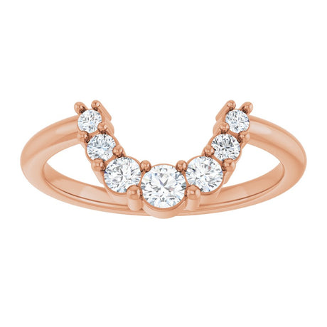 14K Rose Gold 1/3 CTW Natural Diamond Contour Band