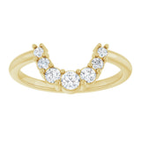 14K Yellow 1/3 CTW Lab-Grown Diamond Contour Band