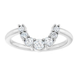 14K White Gold 1/3 CTW Lab-Grown Diamond Contour Band