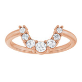 14K Rose Gold 1/3 CTW Natural Diamond Contour Band