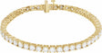 14K Yellow Gold Vermeil 7 CTW Lab-Grown Diamond Line 7" Bracelet