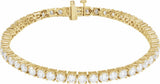 14K Yellow Gold Vermeil 7 CTW Lab-Grown Diamond Line 7" Bracelet