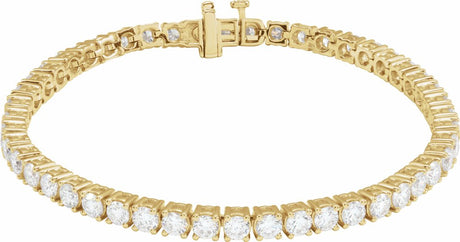 14K Yellow Gold Vermeil 7 CTW Lab-Grown Diamond Line 7" Bracelet