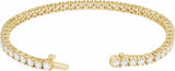 14K Yellow 6 CTW Lab-Grown Diamond Line 7" Bracelet