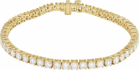 14K Yellow Gold Vermeil 6 CTW Lab-Grown Diamond Line 7" Bracelet
