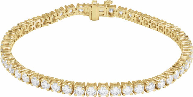 14K Yellow Gold Vermeil 6 CTW Lab-Grown Diamond Line 7" Bracelet