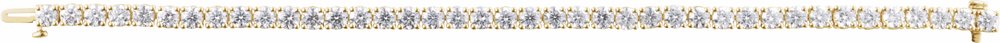 14K Yellow 10 CTW Lab-Grown Diamond Line 7" Bracelet