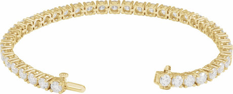14K Yellow Gold Vermeil 10 CTW Lab-Grown Diamond Line 7" Bracelet