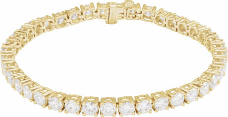 14K Yellow Gold Vermeil 10 CTW Lab-Grown Diamond Line 7" Bracelet