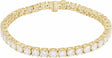 14K Yellow 10 CTW Lab-Grown Diamond Line 7" Bracelet