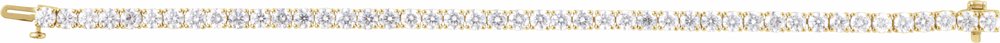 14K Yellow 9 CTW Lab-Grown Diamond Line 7" Bracelet