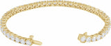 14K Yellow 9 CTW Lab-Grown Diamond Line 7" Bracelet