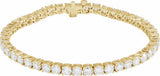 14K Yellow Gold 9 CTW Lab-Grown Diamond Line 7" Bracelet