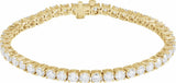 14K Yellow 9 CTW Lab-Grown Diamond Line 7" Bracelet