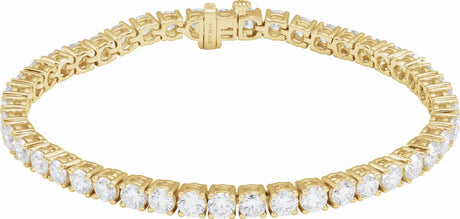 14K Yellow 9 CTW Lab-Grown Diamond Line 7" Bracelet