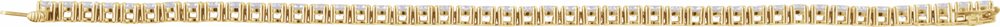 14K Yellow Gold 8 CTW Lab-Grown Diamond Line 7" Bracelet