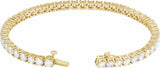 14K Yellow 7 CTW Lab-Grown Diamond Line 7" Bracelet