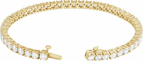 14K Yellow Gold Vermeil 7 CTW Lab-Grown Diamond Line 7" Bracelet