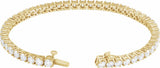 14K Yellow Gold 7 CTW Lab-Grown Diamond Line 7" Bracelet