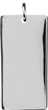Sterling Silver Be Posh® Engravable Rectangle Pendant