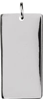 Sterling Silver Be Posh® Engravable Rectangle Pendant