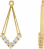 14K Yellow 1/4 CTW Natural Diamond Earring Jackets