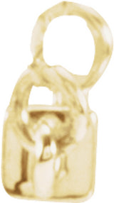 14K Yellow Gold Engravable Four-Sided Bar Necklace Center