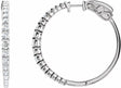 14K White Gold 1 1/3 CTW Natural Diamond 30 mm Hoop Earrings