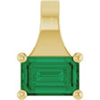 14K Yellow Gold Lab-Grown Emerald Pendant